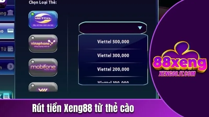 Hướng Dẫn Quy Trình Rút Tiền Xeng88 Tiết Kiệm Thời Gian 2 Sử dụng thẻ cào để rút tiền nhanh chóng từ cổng game